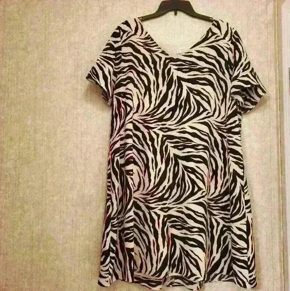 Women's Zebra Print Dress by Cato Size‎ XL #2224